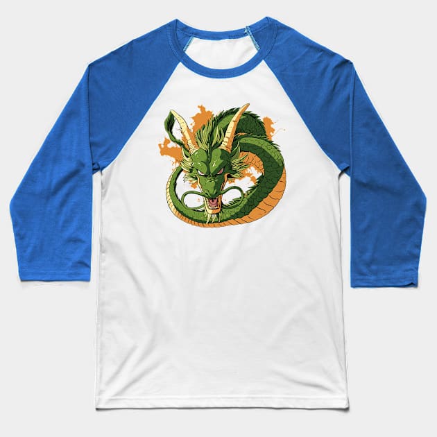 shenron Baseball T-Shirt by pokermoment